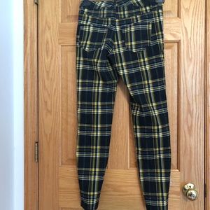 On trend and slim fit plaid pants